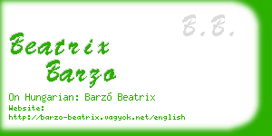 beatrix barzo business card