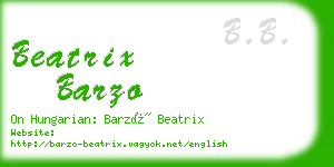 beatrix barzo business card